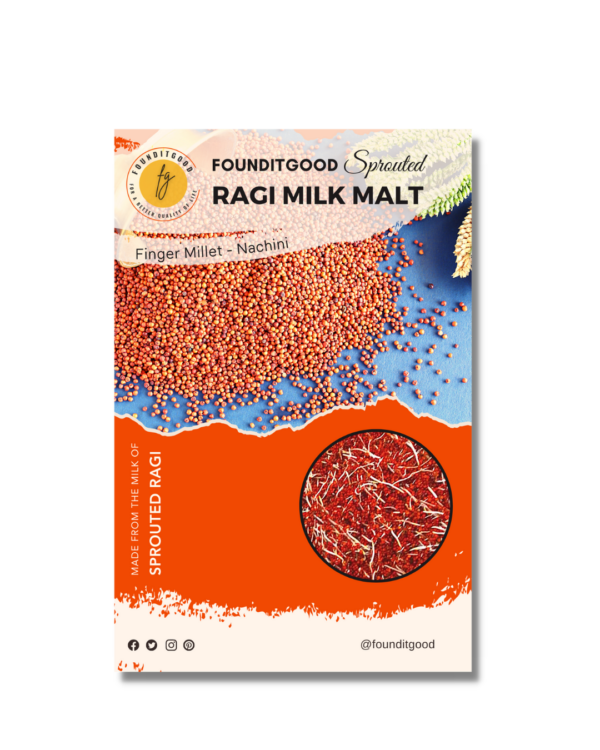 Sprouted "Ragi Milk Malt" - 100% Natural Health Drink, Super Food & Nutritional Supplement. No Preservatives. Premium Quality 1