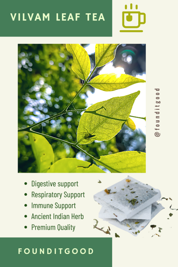 FounditGood Vilvam Leaf Tea ( Aegle marmelos / Bael) 100% Natural Herbal Infusion 2